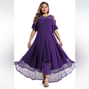 Purple lace dress